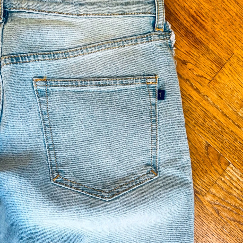NWOT Anthro Pilcro The Vintage Straight Jeans 28 Aztec stripe light blue wash - Picture 5 of 6